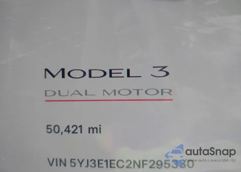 2022 Tesla Model 3 Performance Dual Motor All-Wheel Drive из США, поврежденный, VIN 5YJ3E1EC2NF295330
